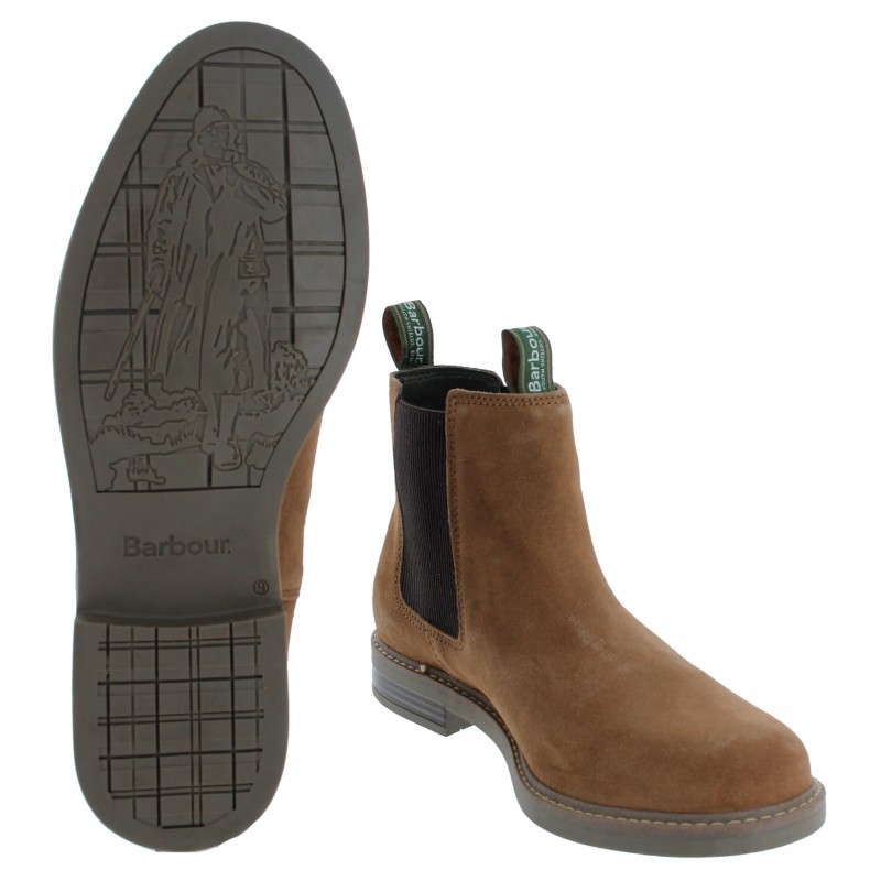 Barbour Farsley Chelsea boot in fawn suede